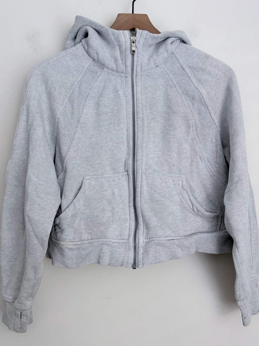 lululemon Scuba Oversized Full-Zip Hoodie Jacket cropped in Gray XS/S